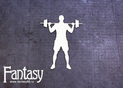 Чипборд Fantasy "Спортсмен-штангист 1055" размер 6,3*8 см