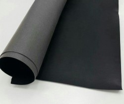Binding leatherette, matt black color, without texture, 33X70 cm, 280 g /m2 