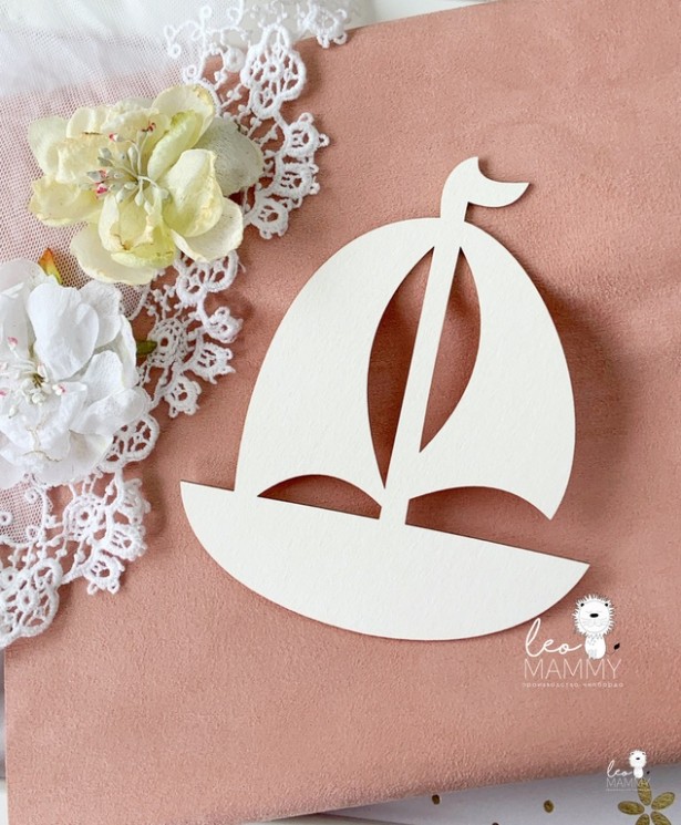 Blank for embossing LeoMammy "Boat", size 11x12. 7 cm