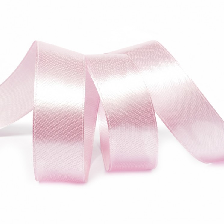 Satin ribbon "Soft pink", width 1.2 cm, length 5.6 m