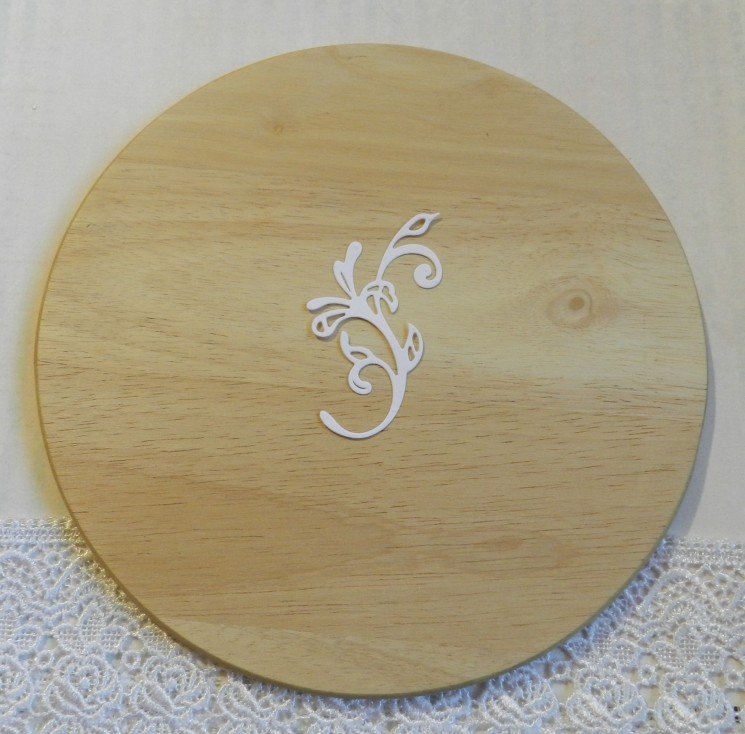 Вырубка Завиток фонтан белая бумага кардсток 290 гр.