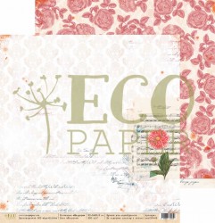 Двусторонний лист бумаги EcoPaper Мемуары "Георгин" размер 30,5*30,5см, 250гр