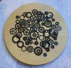 Вырубка набор шестеренок 60 эл. бумага матовая дизайнерская 290 гр. 