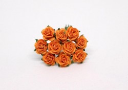 Розы "Оранжевые" размер 1 см, 10 шт