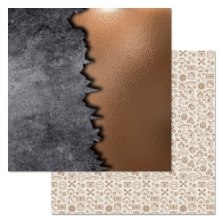 Двусторонний лист "Скорость без границ. Рельеф металла", размер 30*30 см, 180гр (ScrapMania)