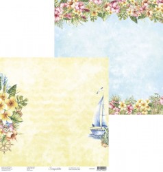 Двусторонний лист бумаги Scrapodelie Summer colors "Лист 3", размер 30,5х30,5см, 250 гр/м2