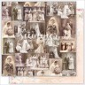 Set of double-sided paper Summer Studio "Vintage Wedding" 11 sheets, size 30.5*30.5 cm, 250 g/m2