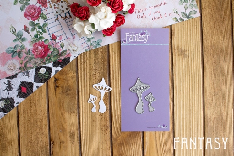 Knives for cutting Fantasy "Mushrooms 1" size 4.5*2.5 cm and 2.3*1.3 cm 