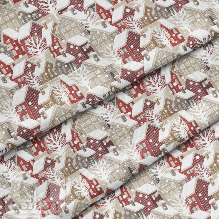 Fabric 100% cotton Poland "Winter city", size 50X50 cm