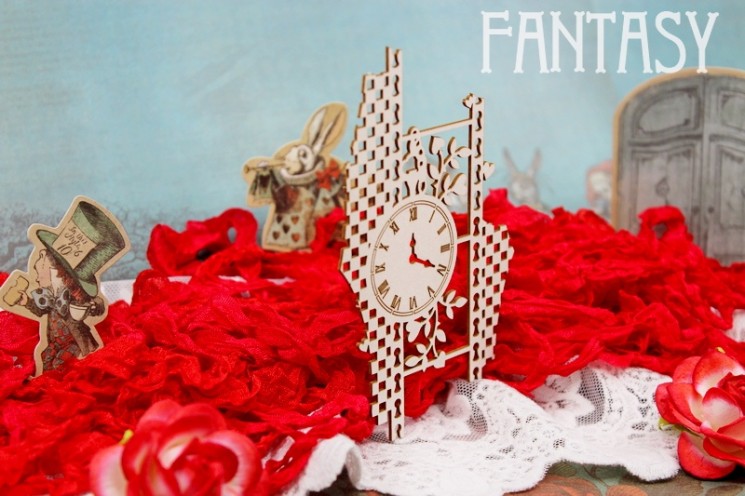 Chipboard Fantasy "Clock 1784" size 11*6.5 cm