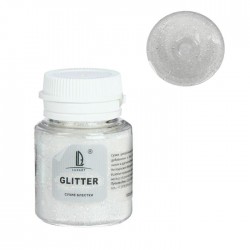 Decorative glitter LuxGlitter, color white, 20ml