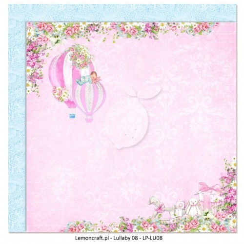 Double-sided sheet of LemonCraft "Lullaby 08" paper, size 30. 5x30. 5 cm, 200 g/m2