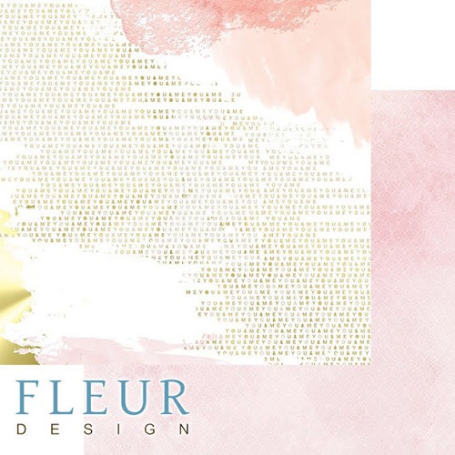 Двусторонний лист бумаги Fleur Design Pretty pink "Ты и я", размер 30,5х30,5 см, 190 гр/м2