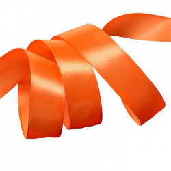 Атласная лента "Апельсиновая", ширина 0,6 см, длина 5,6 м