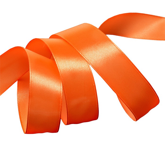 Satin ribbon "Orange", width 0.6 cm, length 5.6 m