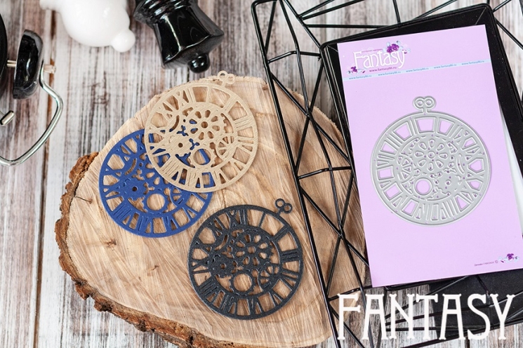 Нож для вырубки Fantasy  «Часы с шестеренками» размер 6,7 см