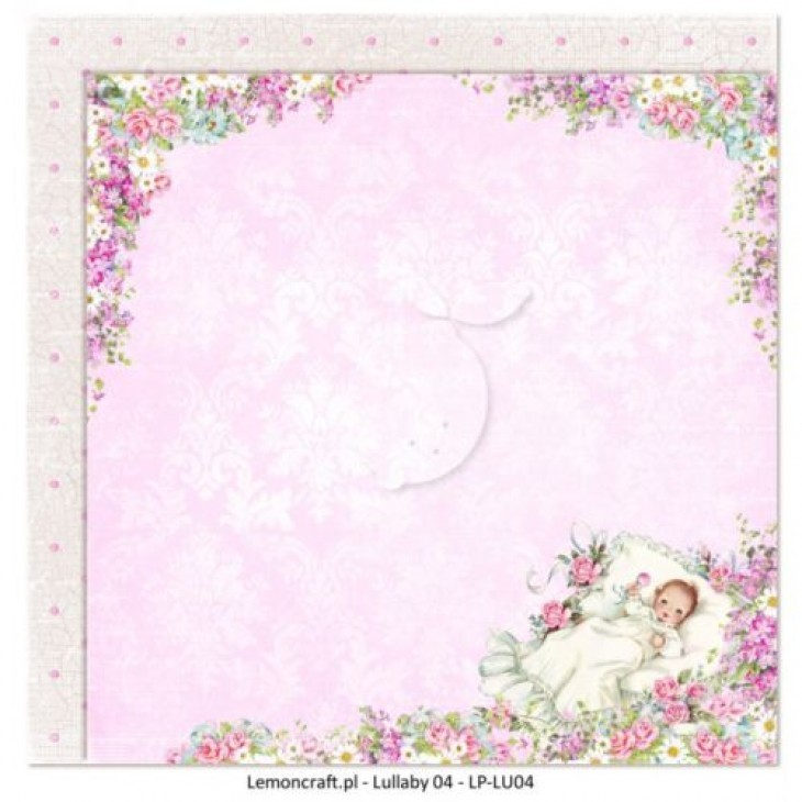 Double-sided sheet of LemonCraft "Lullaby 04" paper, size 30. 5x30. 5 cm, 200 g/m2