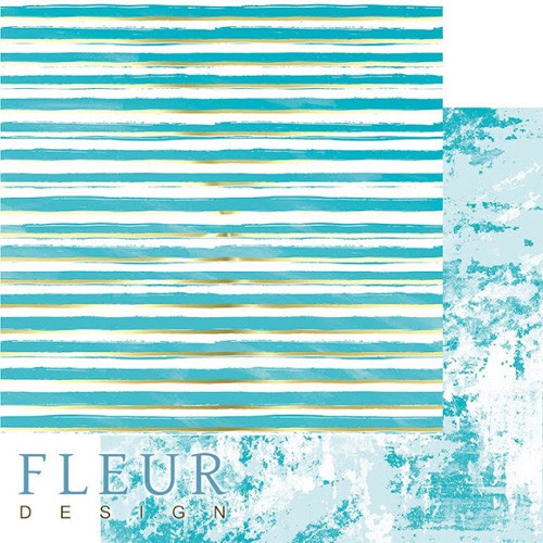 Двусторонний лист бумаги Fleur Design Pretty tiffany "Жизнь в цветах", размер 30,5х30,5 см, 190 гр/м2