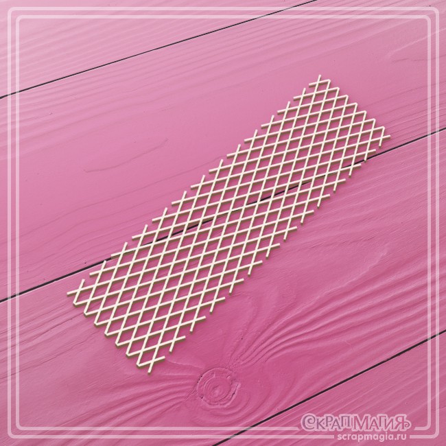 Chipboard Scrapmagia "Grid", size 130x41 mm