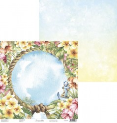 Двусторонний лист бумаги Scrapodelie Summer colors "Лист 1", размер 30,5х30,5см, 250 гр/м2