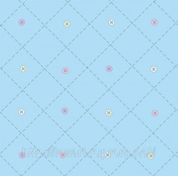 Односторонний лист бумаги Лоза, коллекция Малыши "Одеялко. Голубое" размер 30,5х30,5 см, 160 гр/м2