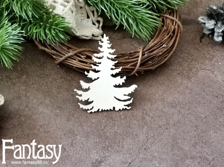 Чипборд Fantasy "Елка 3726", размер 5*6 см 