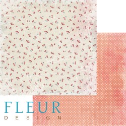 Double-sided sheet of paper Fleur Design Cherry dessert 