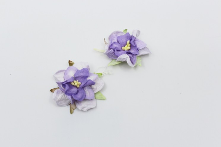 Gardenias " Purple-dark.purple", size 4 cm, 1 pc