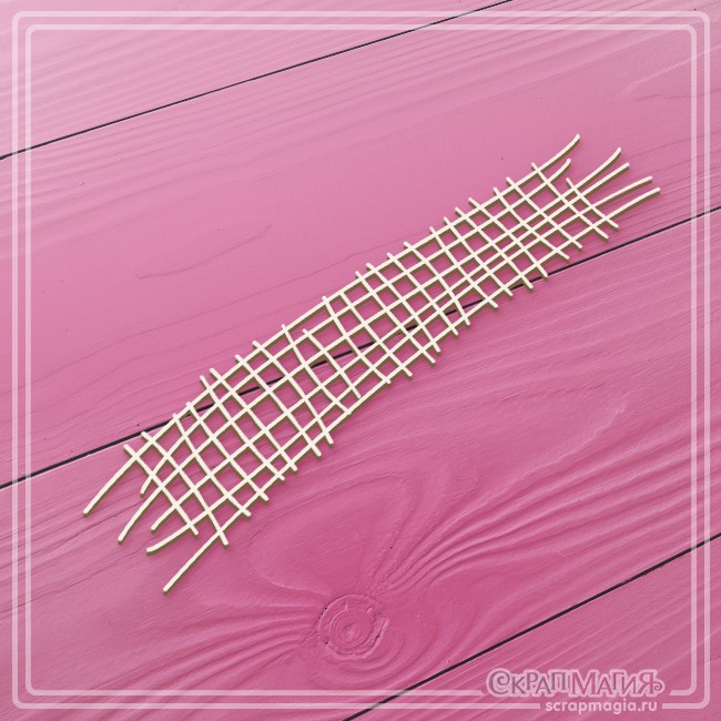 Chipboard Scrapmagia "Grid", size 140x30 mm