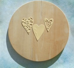 Cutting down the heart 3 pcs. yellow design paper mother of pearl 290 gr.