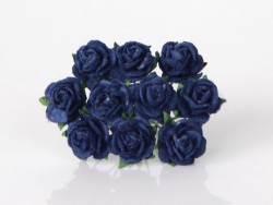 Розы "Синие" размер 1 см, 5 шт