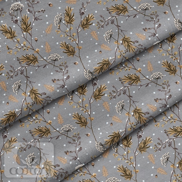 Ткань 100% хлопок Польша "Зимний вечер", размер 50Х50 см, плотность 150 гр/м2 