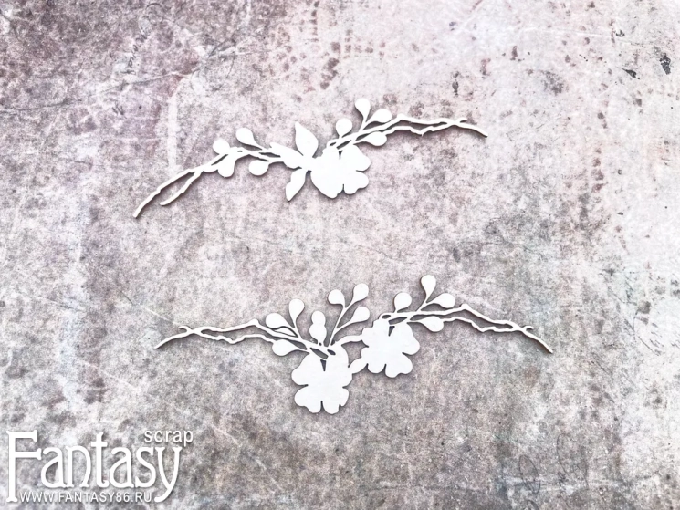 Чипборд Fantasy "Ветки 3930", размер 10*3,5 см 