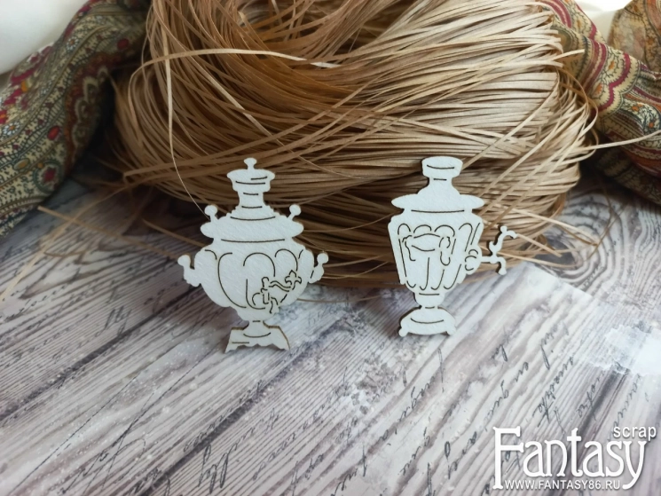 Чипборд FantasyScrap "Самовары мини", Fch-4027, размер 3,7*4,4 см