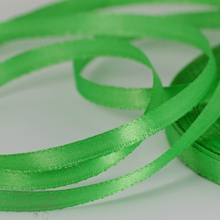 Satin ribbon "Light green", width 0.6 cm, length 5.6 m