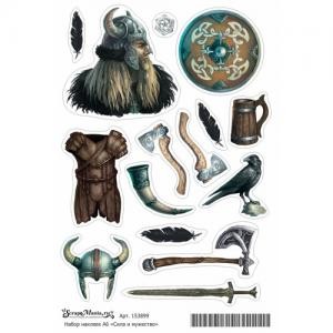 A6 ScrapMania sticker set " Vikings. Strength and courage"