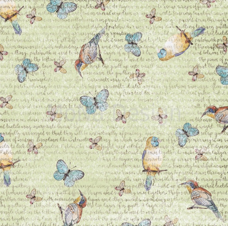 Односторонний лист бумаги MonaDesign Цветочное бохо "В полёте" размер 30,5х30,5 см, 190 гр/м2 