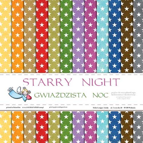Galeria papieru "Starry Night" double-sided paper set. Starry night " 12 sheets, size 30x30 cm, 200 gr/m2