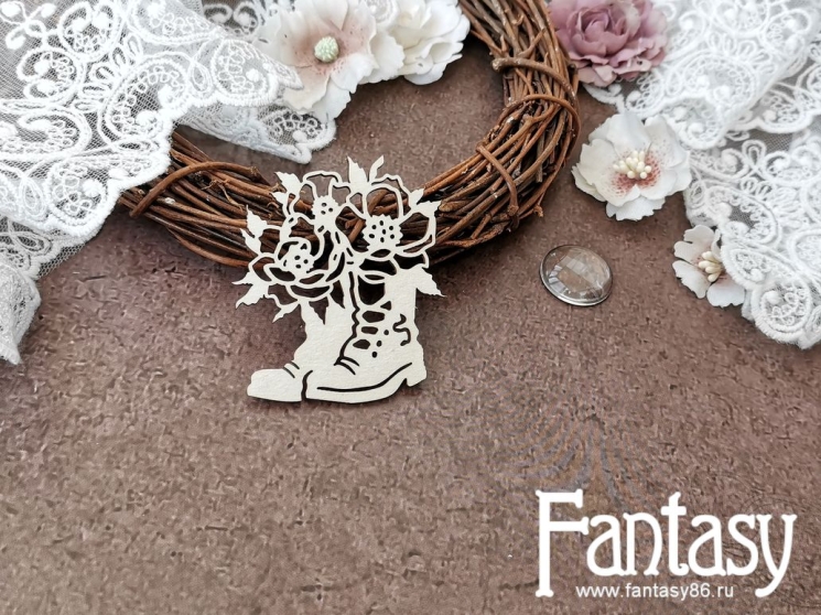 Чипборд Fantasy Идиллия "Сапоги 3633", размер 6*5 см