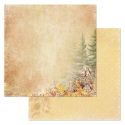 Двусторонний лист "В гостях у осени. Гостинцы", размер 30*30 см, 180гр (ScrapMania) 