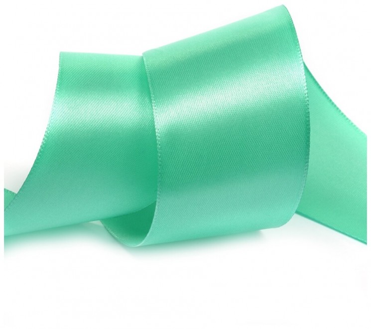 Satin ribbon "Mint", width 5 cm, length 5.6 m